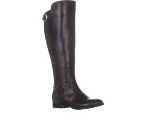 Marc Fisher Damsel Wide Calf Knee High Boots Dark Gray Leather