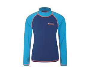 Mountain Warehouse Boys Rash Vest Quick Drying with Nylon & UV Protection SPF50 - Blue