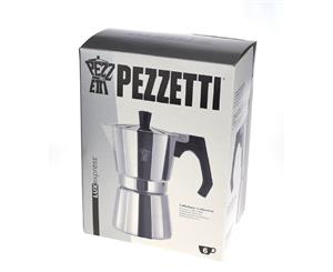 Pezzetti Aluminium Moka Espresso Coffee Maker - 6 Cup