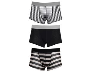 Tom Franks Hipster Trunks Underwear (3 Pack) (Black/White) - MU185