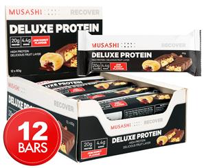 12 x Musashi Deluxe Protein Bar Jam Donut 60g