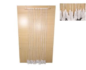 2m x 80cm Wide Macrame Door Hanger Curtain Boho Style - Cream