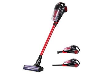 Devanti Handheld Vacuum Cleaner Cordless Stick Handstick Bagless Recharge Portable Car Vac LED Headlight 120W Red Black
