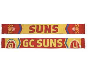 Gold Coast Suns AFL Cleave Double Sided Jacquard Scarf