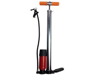 Hand Tyre Pump With Booster & KPA Gauge Psi Inflator