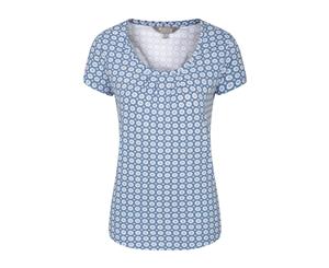 Mountain Warehouse Wms Orchid Short Sleeve Womens Tee Tshirt - Blue