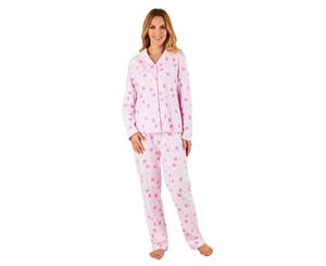 Slenderella PJ8113 Pink Floral Cotton Pyjama Set