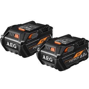 AEG 18V 6.0Ah Force Battery - Twin Pack