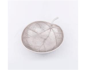 APPLE Medium 23cm Wide Decorative Leaf - Nickel