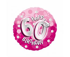 Amscan 18 Inch Pink Happy 60Th Birthday Circular Foil Balloon (Pink) - SG3750