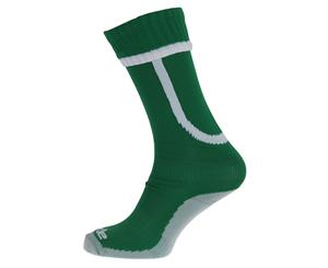 Apto Childrens/Kids Ergo Football Socks (Emerald Green/White) - K364