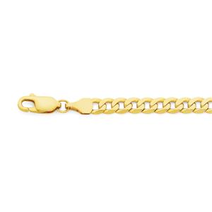 9ct Gold 20cm Solid Curb Bracelet