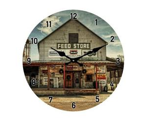 French Country Chic Retro Inspired Wall Clock 17cm FEED STORE