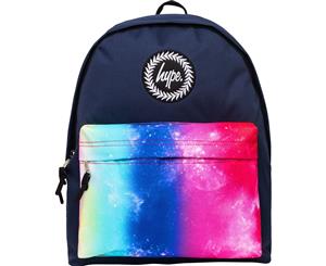 Hype Women's Rainbow Fade Pocket Backpack Bag Navy/Multi