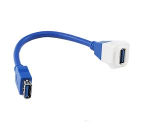 Konix Australian Clipsal Style USB 3.0 Wall Plate Cable 20CM