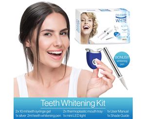 Celebrity White Premium Teeth Whitening Gel Kit System Pearly White Bright Smile