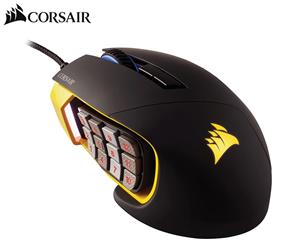 Corsair SCIMITAR PRO RGB Optical MOBA/MMO Gaming Mouse - Yellow/Black