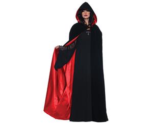Deluxe Velvet Lined Vampire Cape Adult Costume One Size