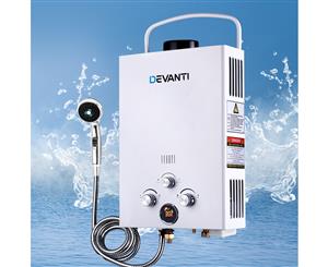 Devanti Gas Hot Water Heater Portable Shower Camping LPG Outdoor Instant 4WD WH
