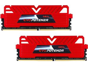 GeIL EVO POTENZA (GPR48GB2400C16DC) Black Red 8GB Kit (4GBx2) DDR4 2400 Desktop RAM