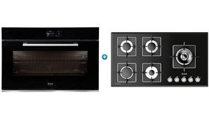 ILVE 14-Function Electric Oven with Gas-on-Glass Cooktop