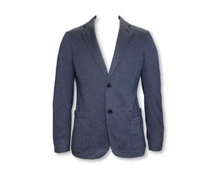 Men's Armani Collezioni Unstructured Jacket In Blue Geometric
