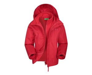 Mountain Warehouse Kids 3 In 1 Water Resistant with Detachable Inner Fleece - Red