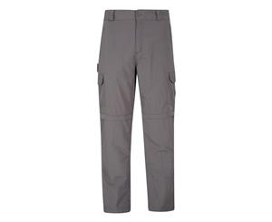 Mountain Warehouse Mens Explore Convertible Trousers w/ Elasticated Waistband - Grey