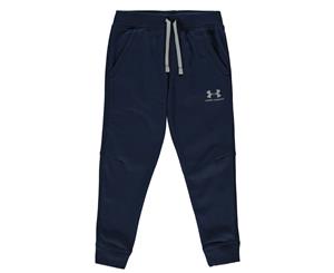 Under Armour Boys Logo Fleece Jogging Pants Trousers Bottoms Junior - Navy