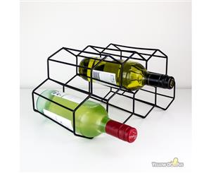 Hexagonal Wine Rack | Holds 9 Bottles