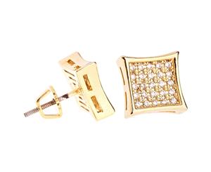Iced Out Bling Micro Pave Earrings - K-KITE 10mm gold - Gold