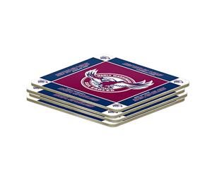 Manly Sea Eagles NRL Set of 4 Cork Drinking Coasters