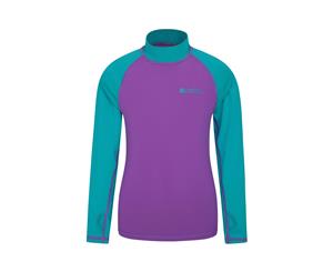 Mountain Warehouse Boys Rash Vest Quick Drying with Nylon & UV Protection SPF50 - Purple