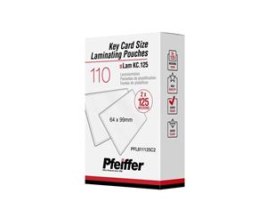 Pfeiffer Laminating Pouches Key Card Size 5 Mil (125 Mic) 110-Pack (C)
