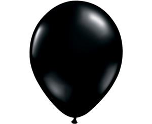 Qualatex 11 Inch Round Plain Latex Balloons (100 Pack) (Onyx Black) - SG4586