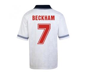 Score Draw England World Cup 1990 Home Shirt (Beckham 7)