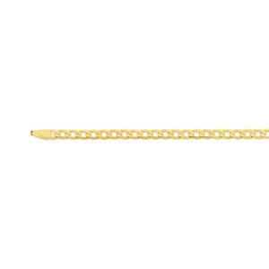 9ct Gold 45cm Bevelled Curb Chain