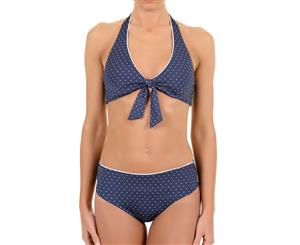 David DA7-106 Bri-Bri Pois Blue Spotted Halter Neck Underwired Bikini Set