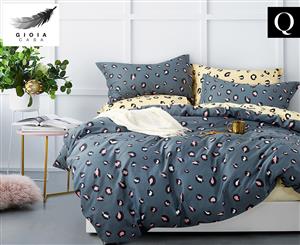 Gioia Casa James 100% Cotton Reversible Queen Bed Quilt Cover Set - Multi