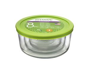 Kitchen Classics Glass Round Containers with Lids - Set of 4