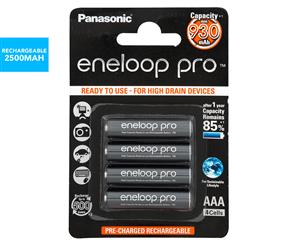 Panasonic Eneloop Pro Rechargeable AAA Batteries 4-Pack