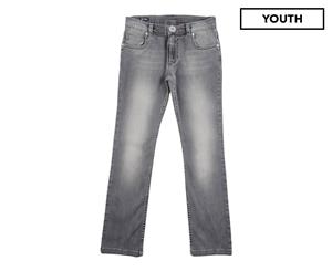 Phillip Plein Boys' Faded Straight Leg Jeans - Lead Grey