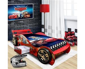 &quotDreamer" Kids Racing Car Single Bed - Red
