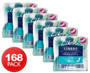 6 x 28pk Libra Flexi Thin Liners