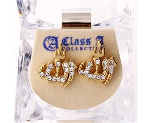 Iced Out Bling Earrings Box - ALLAH gold - Gold