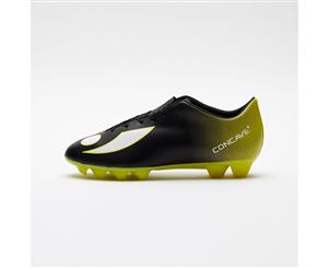 Kids Concave Volt + FG - Black/Neon Yellow Football Boots