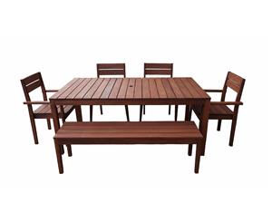 Supreme 6pc 1.8m Table & Chair/Bench Set