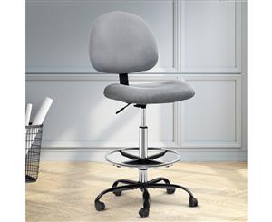 Artiss Office Chair Veer Drafting Stool Fabric Chairs Footrest Standing Desk GY