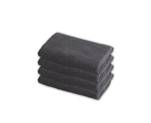 Elite Mega Salon 100% Cotton 500gm Towels - Graphite (4 Pack)