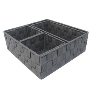 Ezy Storage 4 Piece Woven Organiser Basket Set